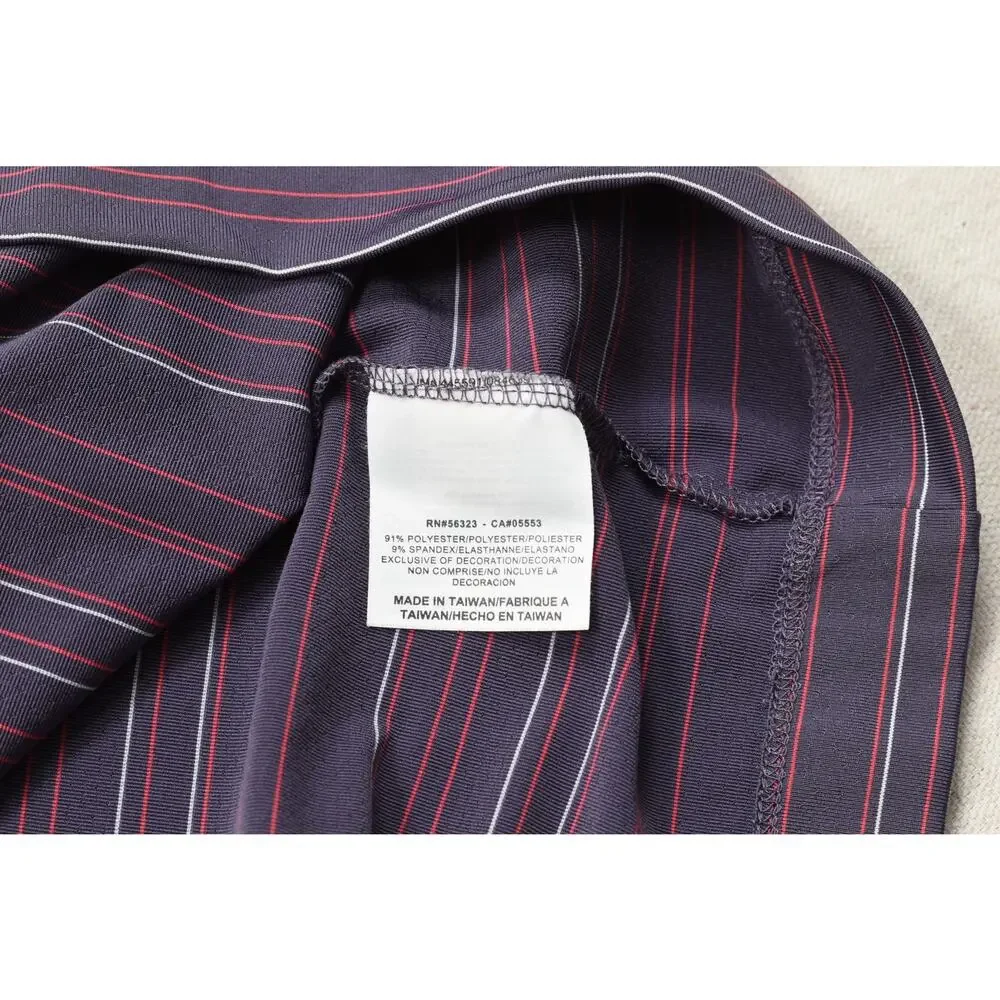 Nike Golf Nike FIT DRY Womens Medium Purple Striped Quarter Zip Polo Shirt M